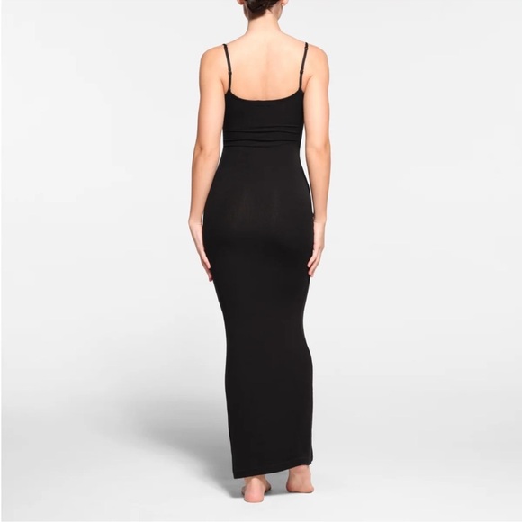 NWOT SKIMS Soft Lounge Long Slip Dress In Onyx - Picture 3 of 6
